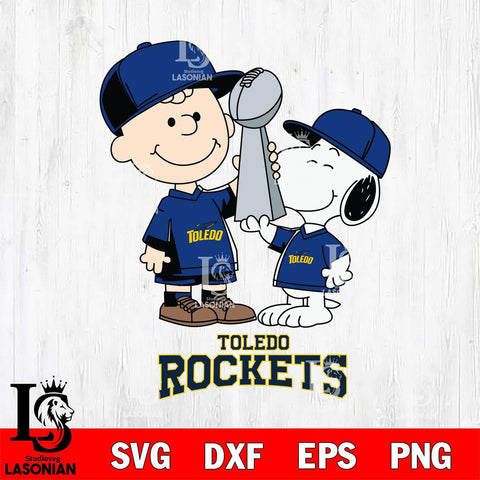Toledo Rockets Charlie Brown and Snoopy Champions Svg Eps Dxf Png File, NCAA svg , Digital Download , Instant Download, Cricut File