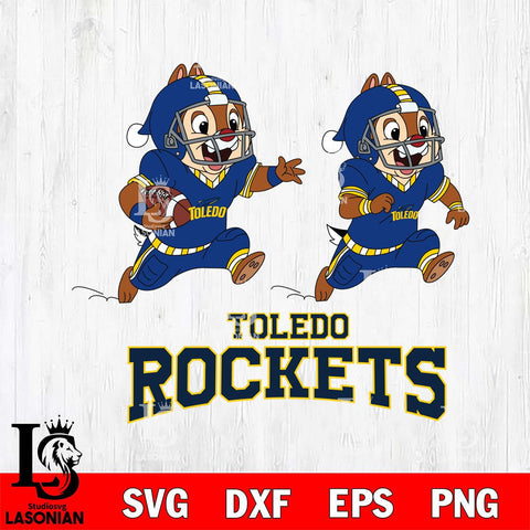 Toledo Rockets Chip & Dale Football Cricut,Christmas SVG DXF EPS PNG FILE, NCAA Digital Download,Instant Download, Silhouette