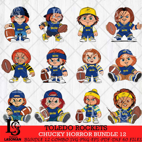 Toledo Rockets Chucky Horror Bundle 12 SVG Eps Dxf Png File, Bundle NCAA svg, Digital Download, Instant Download