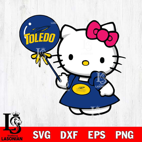 Toledo Rockets Cute Hello Kitty 2 Svg Eps Dxf Png File, Digital Download, Instant Download