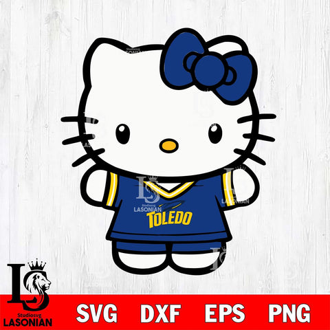Toledo Rockets Cute Hello Kitty Football 6 Svg Eps Dxf Png File, NCAA svg, Digital Download, Instant Download