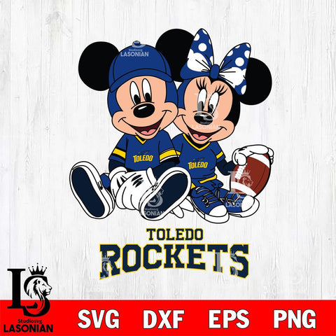 Toledo Rockets Disney Mickey And Minnie Football Svg Eps Dxf Png File, NCAA svg , Digital Download , Instant Download, Cricut File