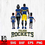Toledo Rockets Family Love Rugby SVG DXF EPS PNG FILE,NCAA SVG, Father day Digital Download,Instant Download, Silhouette