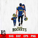Toledo Rockets Father And Son Football SVG DXF EPS PNG FILE,NCAA SVG, Father day Digital Download,Instant Download, Silhouette