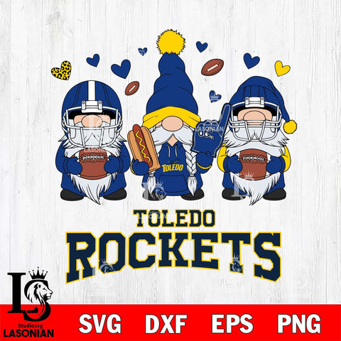 Toledo Rockets Gnome Rugby File Cut, NCAA SVG, Digital Download , Criucut , Silhouette