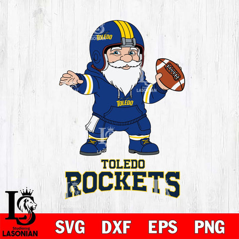 Toledo Rockets Gnome football player File Cut, NCAA SVG, Digital Download , Criucut , Silhouette