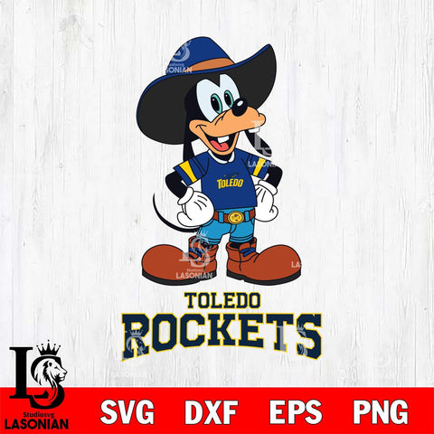 Toledo Rockets Goofy Cowboy Sport SVG DXF EPS PNG FILE,NCAA svg ,Football Digital Download,Instant Download, Silhouette