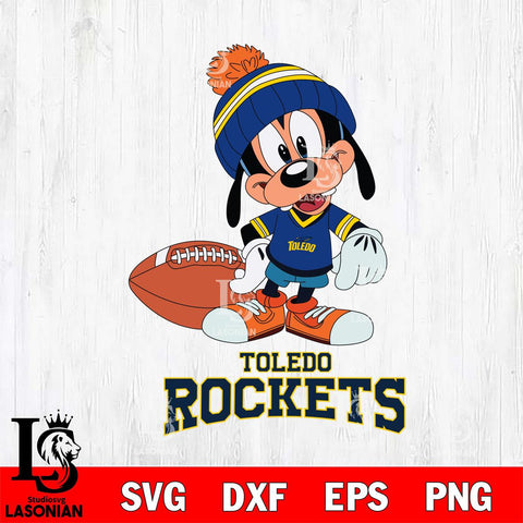 Toledo Rockets Goofy Football SVG DXF EPS PNG FILE,NCAA svg ,Football Digital Download,Instant Download, Silhouette