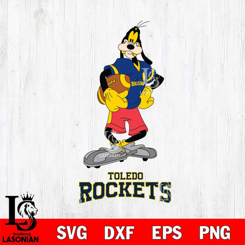 Toledo Rockets Goofy Player SVG DXF EPS PNG FILE,NCAA svg ,Football Digital Download,Instant Download, Silhouette
