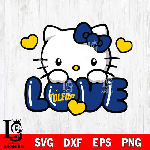 Toledo Rockets Hello Kitty Love Svg Eps Dxf Png File, Digital Download, Instant Download