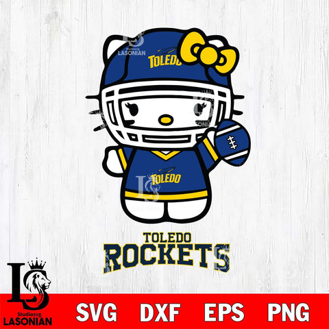Toledo Rockets Hello Kitty NCAA 1 Svg Eps Dxf Png File, Digital Download, Instant Download