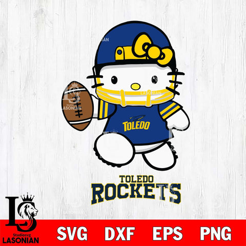 Toledo Rockets Hello Kitty NCAA 4 Svg Eps Dxf Png File, Digital Download, Instant Download