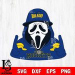Toledo Rockets Horror Character Ghostface Sport Svg Eps Dxf Png File, NCAA svg, Digital Download, Instant Download