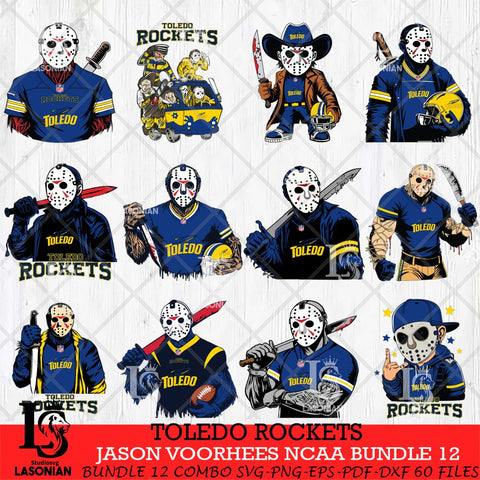 Toledo Rockets Jason Voorhees Horror Bundle 12 SVG Eps Dxf Png File, bundle NCAA svg, Digital Download, Instant Download
