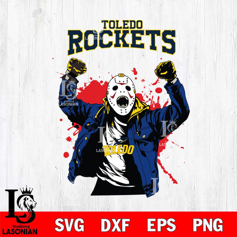 Toledo Rockets Jason Voorhees Horror Halloween 3 Svg Eps Dxf Png File, NCAA svg, Digital Download, Instant Download