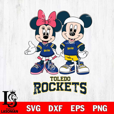 Toledo Rockets Mickey And Minnie Football Svg Eps Dxf Png File, NCAA svg , Digital Download , Instant Download, Cricut File