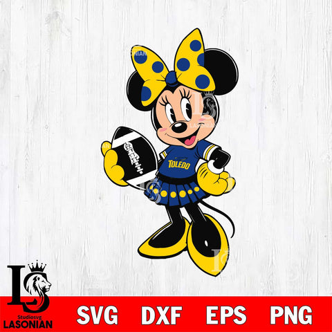Toledo Rockets Minnie Mouse Svg Eps Dxf Png File, NCAA svg, Digital Download, Instant Download