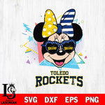 Toledo Rockets Minnie Mouse Love Sport SVG DXF EPS PNG FILE, NCAA File Cut,Digital Download,Instant Download