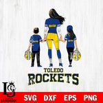 Toledo Rockets Mother and son Rugby SVG DXF EPS PNG FILE,NCAA SVG, Father day Digital Download,Instant Download, Silhouette