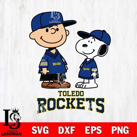 Toledo Rockets Peanuts Snoopy Football SVG DXF EPS PNG FILE,Snoopy File Cut, NCAA Digital Download,Instant Download,Christmas Silhouette