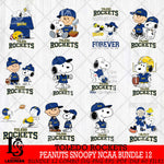 Toledo Rockets Peanuts Snoopy Player NCAA Bundle 12 SVG DXF EPS PNG FILE,Snoopy File Cut, bundle NCAA Digital Download,Instant Download, Silhouette