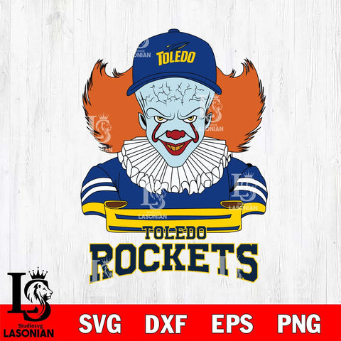 Toledo Rockets Pennywise Horror Sport 2 Svg Eps Dxf Png File, Digital Download