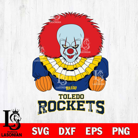 Toledo Rockets Pennywise Horror Sport 3 Svg Eps Dxf Png File, Digital Download