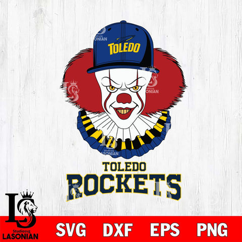 Toledo Rockets Pennywise Horror Sport 4 Svg Eps Dxf Png File, Digital Download