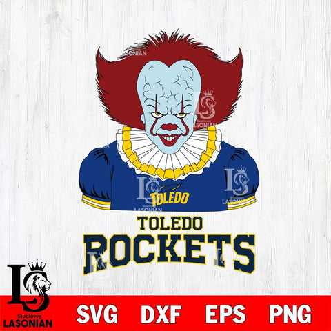 Toledo Rockets Pennywise Horror Sport 5 Svg Eps Dxf Png File, Digital Download