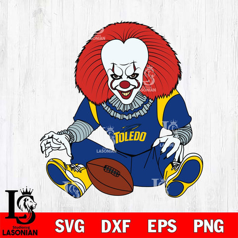 Toledo Rockets Pennywise Horror Sport 6 Svg Eps Dxf Png File, Digital Download