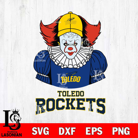 Toledo Rockets Pennywise Horror Sport 7 Svg Eps Dxf Png File, Digital Download