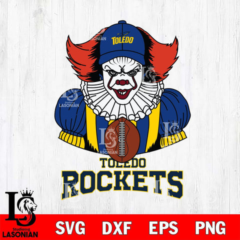 Toledo Rockets Pennywise Horror Sport 9 Svg Eps Dxf Png File, Digital Download