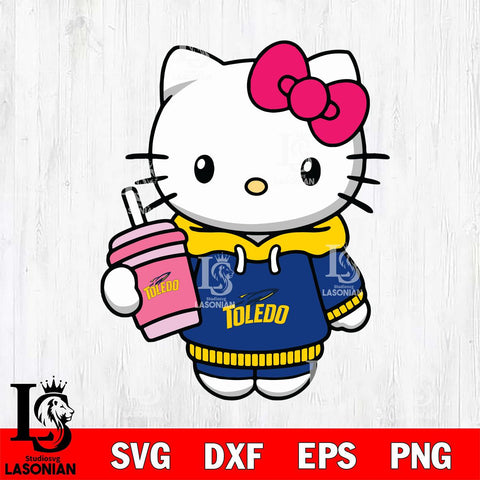 Toledo Rockets Pretty Hello Kitty Svg Eps Dxf Png File, Digital Download, Instant Download
