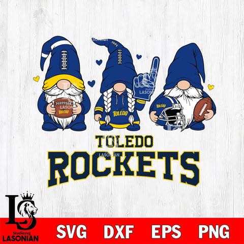 Toledo Rockets Rugby Gnome File Cut, NCAA SVG, Digital Download , Criucut , Silhouette