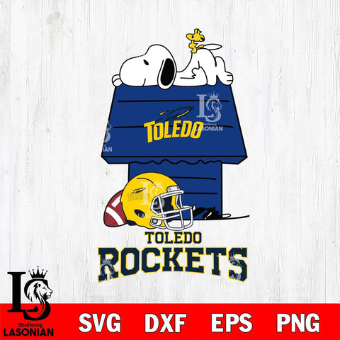 Toledo Rockets Snoopy Chill Football SVG DXF EPS PNG FILE,Snoopy File Cut, NCAA Digital Download,Instant Download,Christmas Silhouette