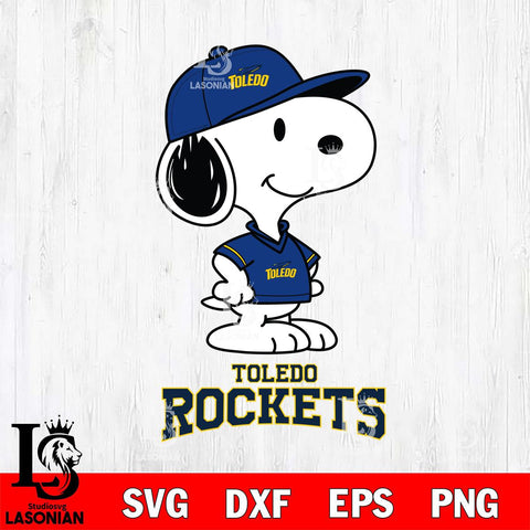 Toledo Rockets Snoopy Football sport SVG DXF EPS PNG FILE,Snoopy File Cut, NCAA Digital Download,Instant Download,Christmas Silhouette