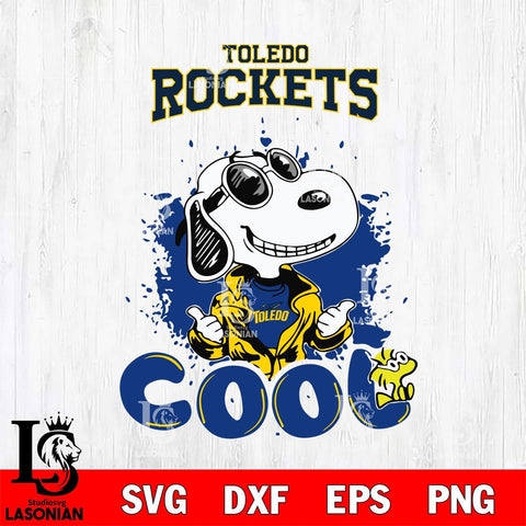 Toledo Rockets Snoopy Sport 7 Svg Eps Dxf Png File, Digital Download