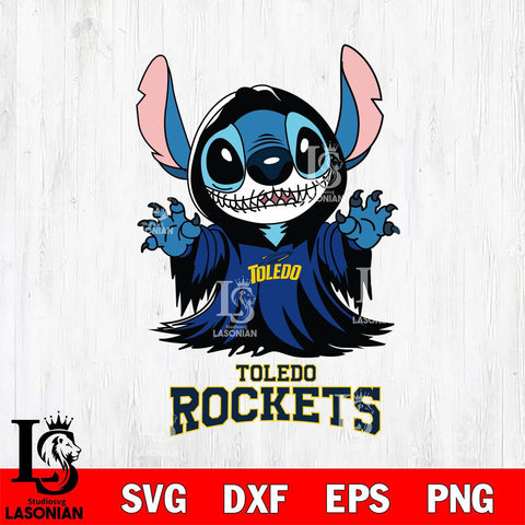 Toledo Rockets Stitch Ghost Svg Eps Dxf Png File, NCAA svg, Digital Download, Instant Download
