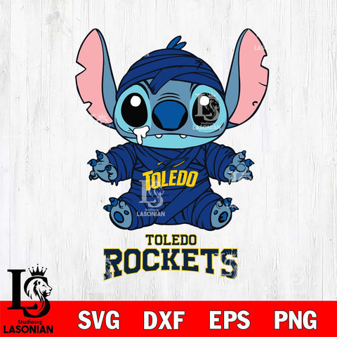 Toledo Rockets Stitch Mummy Svg Eps Dxf Png File, NCAA svg, Digital Download, Instant Download