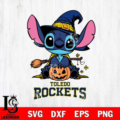 Toledo Rockets Stitch witch Svg Eps Dxf Png File, NCAA svg, Digital Download, Instant Download