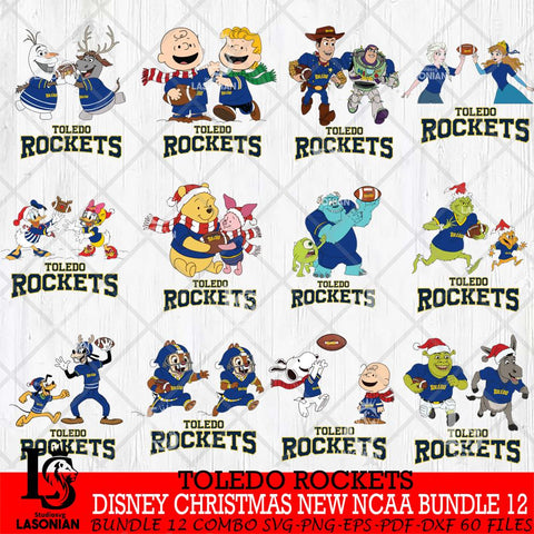 Toledo Rockets  Disney Christmas New NCAA Bundle 12 Cricut,Christmas SVG DXF EPS PNG FILE, BUNDLE NCAA Digital Download,Instant Download, Silhouette