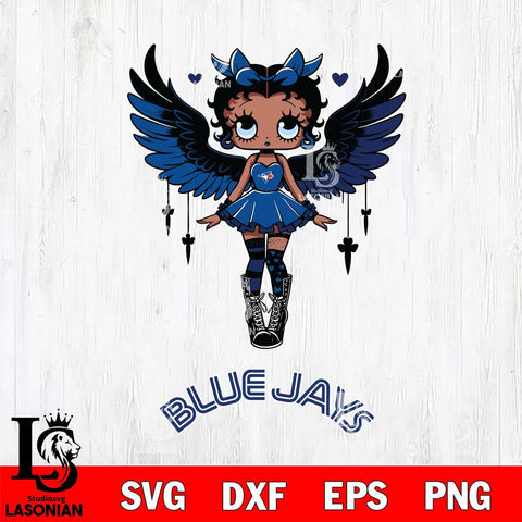 Toronto Blue Jays Anglel Black Fan Girl Betty Boop