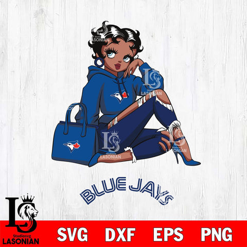 Toronto Blue Jays Awesome Black Fan Girl Betty Boop