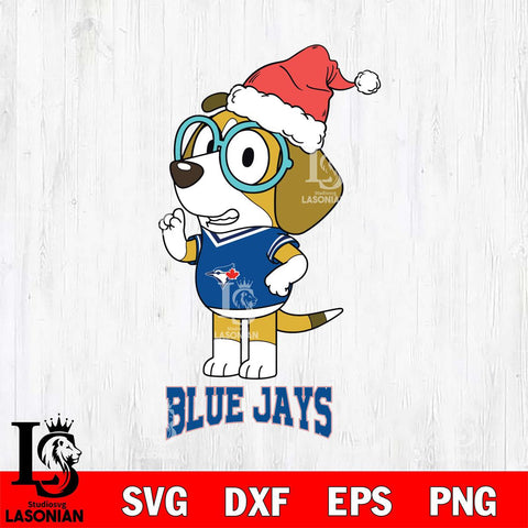 Toronto Blue Jays Christmas Bluey Honey Sport Cricut , Christmas Svg , Bluey svg , Digital Download, dxf eps png pdf file