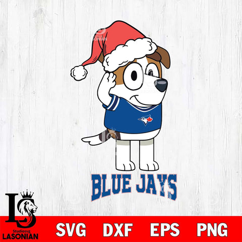 Toronto Blue Jays Christmas Bluey Jack Sport Cricut , Christmas Svg , Bluey svg , Digital Download, dxf eps png pdf file