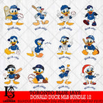 Toronto Blue Jays Donald Duck MLB Bundle 12 Svg Eps Dxf Png File,MLB File Cut ,Baseball Digital Download , Instant Download, Svg Files