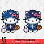 Toronto Blue Jays Hello Kitty Bundle 2 SVG Svg Eps Dxf Png File, Digital Download, Instant Download