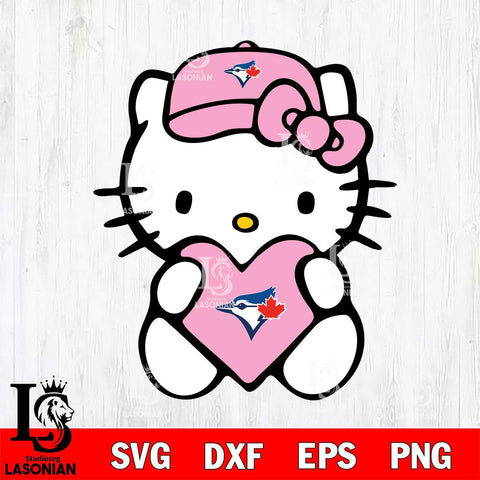 Toronto Blue Jays Hello Kitty Pink Baseball 4 Svg Eps Dxf Png File, MLB svg, Digital Download, Instant Download