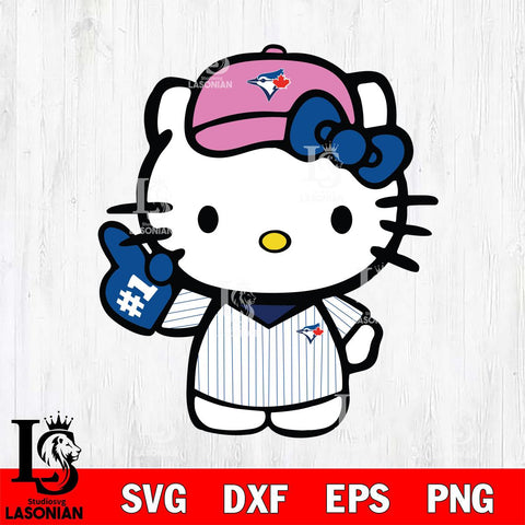 Toronto Blue Jays Hello Kitty sport 10 Svg Eps Dxf Png File, Digital Download, Instant Download