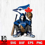Toronto Blue Jays MLB Jason Voorhees Halloween SVG Svg Eps Dxf Png File, Digital Download, Instant Download